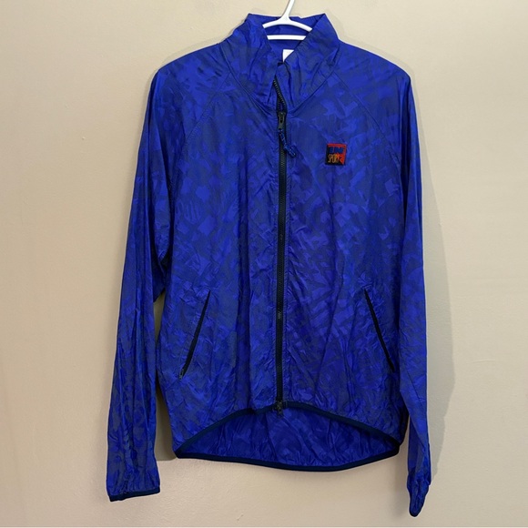 $9🎅🏼 Vintage InSport Reflective Running Blue Jacket - Picture 2 of 14